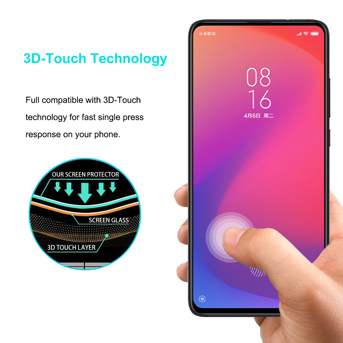 Enkay-6D-Curved-Edge-9H-Anti-Explosion-Full-Coverage-Tempered-Glass-Screen-Protector-for-Xiaomi-Mi-9-1562924-9